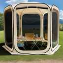 HOOYEAH Pop-up Screen House Tent, Portable Screen Room Camping Canopy Tent Instant Screen Tent Ultimate Outdoor Shelter with Carry Bag for Patio, Backyard, Garden and Outdoor Activities, 10x10