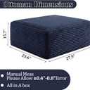 Corduroy Ottoman, Modern Boneless Cloud Foot Rest Foam Support, Oversized Modular Sectional Sofa Stool for Living Room, Bedroom & Small Spaces, No Assembly Required