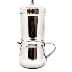 KERAM Coffee filter indian style 200 ml(6.8 Oz) 3-4 cup with kettle-south indian filters/drip/dripper coffee bar accessories for camping/outdoor traditional madras/french press-pour over alternative