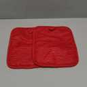 2 Pack Pot Holders for Kitchen, 7 x 9 Inch Cotton and Non-Slip Silicone Potholders Heat Resistant, Oven Cooking Hot Pads Pan Holder (Red)