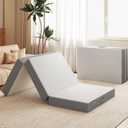 6 Inch Single Tri-Fold Mattress Topper, Single Sofa Bed Foldable Mattress