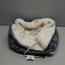 K&H Pet Products Heated Cat Bed Indoor, Thermo-Snuggle Cup Bomber Soft Heated Pet Bed for Large Indoor Cats and Small Dogs, Machine Washable, Waterproof Heated Pad, Safety Listed - 18 X 14in Gray