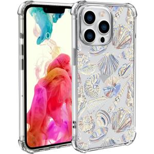 Beach Shells Phone Case for iPhone 11 - Clear Seashells Cover - Shockproof, Anti-Scratch, Transparent - Four Corner Reinforced