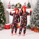 VNVNE Matching Christmas Onesie Pajamas for Family/Couples/Women/Men, Xmas Holiday Reindeer Striped Adults Pjs Sleepwear (Large, Cane Dwarf)