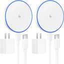 MagSafe Charger 2 Pack 15W Magnetic Wireless Charger Fast Charging Pad with 20W Adapter and 6FT Cables for iPhone 17/16/15/14/13/12 Series/AirPods 3/2/Pro Apple MagSafe Chargers for Travel/Office