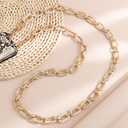 Phone Crossbody Chain Cell Phone Lanyard,Acrylic Shouder Strap Universal Cellphone Chain Strap with Tether Patches Compatible with Most Phones Bag Purse Beige