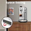 Coffee Pod Holder k Cups Holder Magnetic Coffee Pods Holder High-Capacity k Cup Holder Station Organizer, Bar Accessories.Suitable For Kitchen And Office Countertop (White)