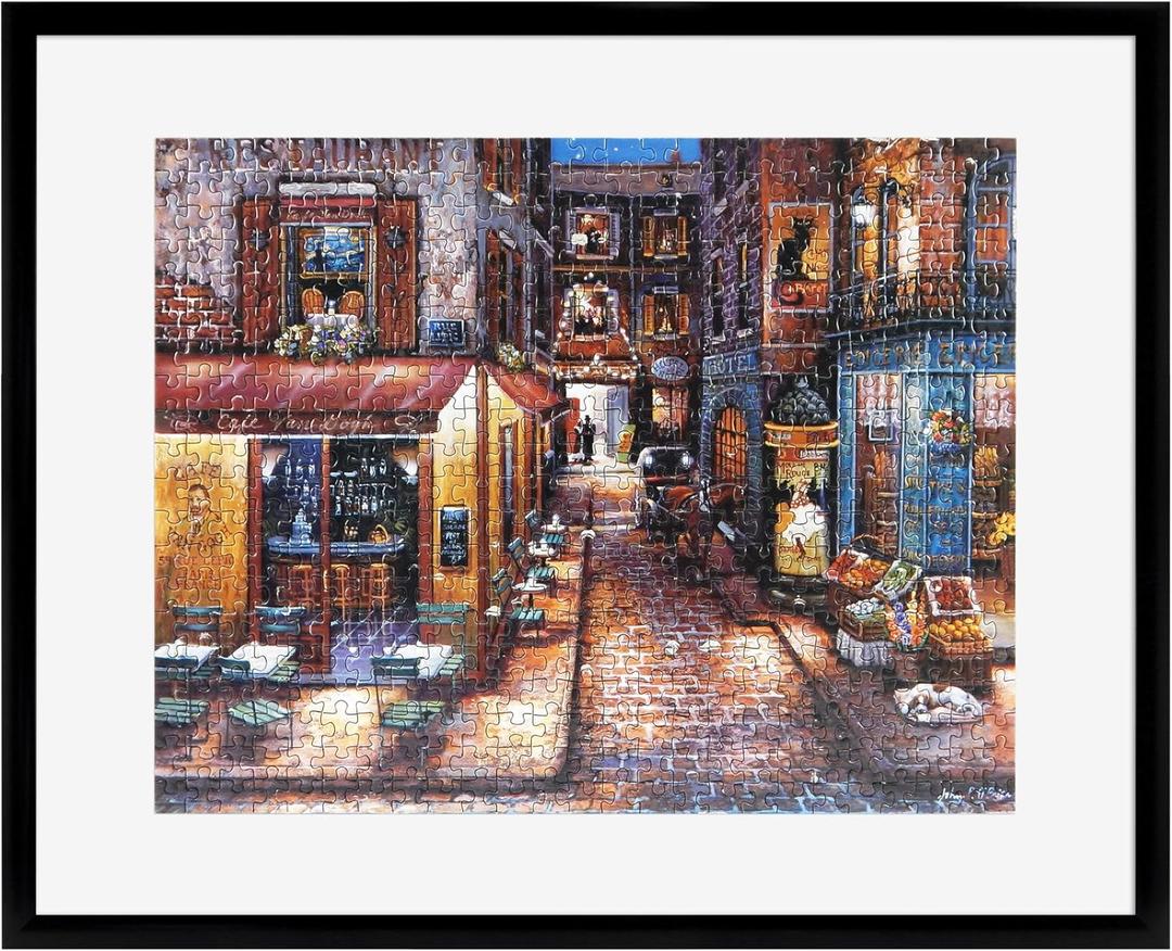 MCS 24x30 Puzzle Frame for Finished Puzzles, Black Vertical & Horizontal Wall-Mounted Large Picture Display for Preservation (1-Pack)