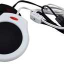 Home&Office Desktop Electric Mug Warmer-Coffee/Tea/Cocoa/Soup-Scented Candles Gift for Winter 2pcs(White and Black (CFW002-White Black)