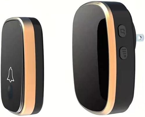 LUAMB Wireless Doorbell, 1,000ft Range Loud Enough with 5 Volume Levels and Mute Mode Door Chimes LED Flashing