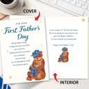 7 x FANCYLUCKY Happy First Fathers Day Gift for New Dad, Funny 1st Father's Day Card for New Dad from Baby Boy Girl, First Time Dad Card