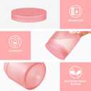 4OZ Glass Jars with Lids, Hoa Kinh Small Glass Jars, 12 Pack Empty Round Canning Storage Jars Containers for Storing Lotions, Powders, and Ointments (4oz-12Pack-Frosted Pink)