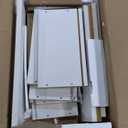 Tall Nightstand Set of 2 Side Table Modern Night Stand with 2 Drawers Wooden Rustic End Table Bedside Table with Upper Open Shelf Solid Feet for Bedroom, White+Walnut