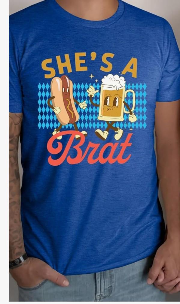 German Oktoberfest, Shirt Funny Oktoberfest Beer Lover Tee Vintage Bier Tshirt Large Blue