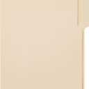 Amazon Basics File Folders with Tabs for Filing, 1/3-Cut Tab, Assorted Positions, 8.5x11 inches, Letter Size, Manila, Pack of 100