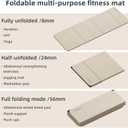 Foldable Yoga Mat Extra Thick 0.32"(8mm) | Folding Exercise Mat,Odorless POE, Non-Slip Grip, No-Curl Edges, Great for Yoga, Pilates & Home Workouts