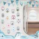 RiVolTa Castle Cruise Door Magnets - 16 Pcs Cute Ship Cabin Decorations Magnetic Watercolor Magic Mirror Forest Stickers Anchor Stateroom Decals for Holiday Carnival Party Decor Car Fridge Accessories