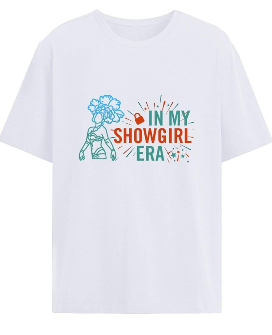 Fan Favorite in My Showgirl Eratshirts Set for Womens Graphic, White, S