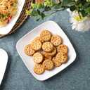 DELLING Appetizer Plates - 6.5 in Ceramic Small Plates for Dessert -Square Serving Plates - White Kitchen Dinnerware Dishes Set for Snacks, Appetizer, Side Dishes- Serving Platter Set of 6