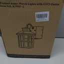 Porch Light with GFCI Outlet with Remote, Dusk to Dawn Outdoor Lighting with Outlet, Upgraded 4 Lighting Modes Motion Sensor Outdoor Lights, Waterproof Outside Lights for House Patio Garage Front Door (1-Pack, Black)