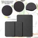 Drydiet 3 Pcs Sewing Machine Muffling Mat Pedal Mat Sewing Machine Pad No Slip Rubber Stay in Place Mats for Calms Vibration(Black,15 x 20 Inch,14 x 9 Inch,14 x 11 Inch)