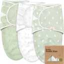 KeaBabies 3-Pack Organic Baby Swaddle Sleep Sacks - Swaddles for Newborns, Infant 0-3 Months, Fits 7-15 lbs. Baby Girls, Boys, Soft & Snug Newborn Sleep Sack, Nursery Swaddling Blankets (Bunnies)