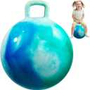 INPODAK Hopper Ball 18 Inch Bouncy Ball with Handle for Kids, Hippity Hop Jumping Hopping Toy for Boys Girls Ages 3-6 with Pump and Gift Box Great Gift for Birthday Holiday (Green)