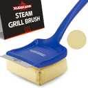 19" Large Bristle-Free Steam Cleaning Grill Brush,Replaceable BBQ Cleaning Head,Safe Grill Accessories for Cast Iron/Porcelain/Weber Gas/Charcoal Grill,Grill Cleaner for Outdoor Grill