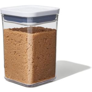 OXO Good Grips POP Container - Airtight Food Storage - Small Square Short 1.1 Qt Ideal for 1 lb of brown sugar or confectioner's sugar