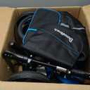 Steerable Knee Scooter Deluxe Medical Scooter for Foot Injuries Compact Crutches, with Dual Rear on-Wheel Brake and Shock Absorption Under The Knee pad Blue