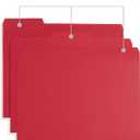 100 Blue Summit Supplies Colored File Folders Letter Size with 1/3 Cut Tabs, Assorted Colored Folders, Durable 11pt Paper, Colorful File Folders for Files, Multi Color File Folders, Reinforced Tabs