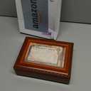 Cottage Garden Broken Chain Inspirational Woodgrain Rope Trim Music Box Plays Amazing Grace