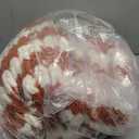 Amlie Home Chunky Knit Throw Blanket for Couch, Soft Chenille Crochet Blanket for Sofa, 50"x60", Burnt Orange & White Striped