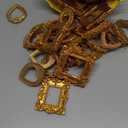 Vicenpal 100 Pieces Gold Vintage Resin Picture Frame Antique Photo Mini Resin Jewelry Display Photography DIY Small Frame for Manicure Photo Home Decoration