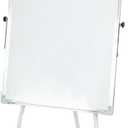 Adjustable Height Tripod Whiteboard, 23.62" X 35.43" Dust-Free Smooth Writing Dry Erase Board With Paper Clamp & Storage Rack, Steel Frame Non-Slip Rubber Feet Foldable Portable Board For Office White
