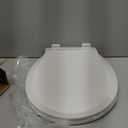 Toilet Seat with Toddler Seat, Potty Training Toilet Seat Round 2 in 1 Soft Close Quiet No Slapping, Magnetic Absorption, Easy to Install and Clean,White