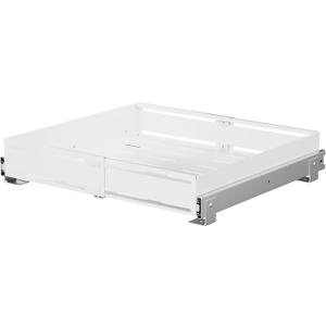 Pull Out Cabinet Organizer, Expandable Width 13"-22", Heavy Duty Metal Slide Out Drawers for Cabinets, Expandable Cabinet Pull Out Shelves for Kitchen, Pantry, Bathroom, White