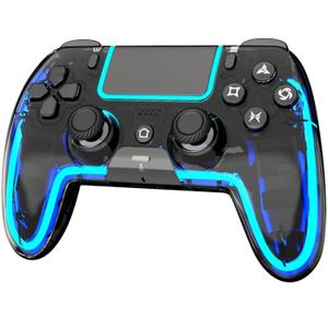 BETMI Wireless Controller for PS5, Pro/Slim/MAC/Steam Deck/PC, Hall Effect Joystick, Dual Vibration/Macro/Turbo, 3.5mm Jack, 6-Axis, Mute Key, LED Gamepad with Speaker (4 Lighting Effects, 9 Light Colors)