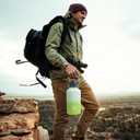 DYSANKY Insulated Water Bottle | Thickened Stainless Steel Vacuum Metal | Portable Sports Half Gallon Large Water Jug for Gym and Hiking with Straw, Carrier Bag, Handle Strap | BPA-Free 64 oz