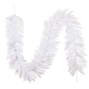  Vickerman 9' x 14" Sparkle White Spruce Artificial Christmas Garland - Unlit - Traditional White Flocked Garland - Reliable and Durable - Garland for Staircase or Mantle : Home & Kitchen