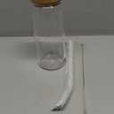 VITEVER 20 OZ Glass Cups with Bamboo Lids and Glass Straw - Beer Shaped Drinking Glasses Set, Iced Coffee Glasses, Cute Tumbler Cup, Aesthetic Coffee Bar Accessories, Gift - 1 Pack