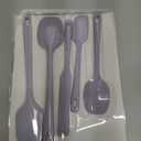 5 Pieces Silicone Spatula Set, Food Grade Rubber Spatula, Upgrade Strong Handle with Ergonomic Grip, Heat Resistant Up to 600F for Nonstick Cookware, Cooking Purple