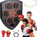 Music Boxing Machine with Gloves, Wall Mounted Smart Bluetooth Boxing Machine, Training Reaction Speed Digital Punching Target for Adults and Kids,9 Modes & 9 Speeds,European Medieval Shield Style