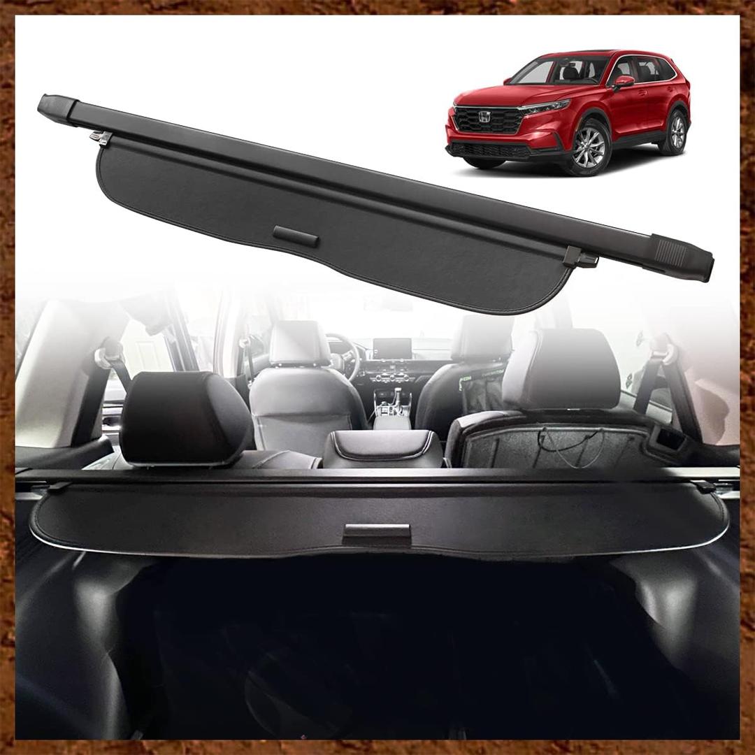 Muslogy for CR-V 2026 2025 2024 2023 Trunk Cargo Cover Retractable Rear Trunk Security Cover Shield Shade Compatible with 6th Generation Honda CRV and CRV Hybrid 2023+