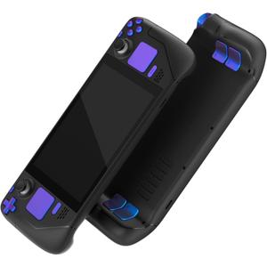 EXtremeRate Chameleon Purple Blue Replacement Full Set Buttons for Steam Deck, DIY Custom ABXY D-pad Trackpad Bumpers Triggers Buttons Sets for Steam Deck LCD Handheld Console - Console NOT Included