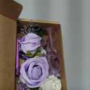 Fnize Purple Corsage and Boutonniere Set for Bride Groom Bridesmaids Groomsmen Wedding Homecoming Flowers Prom Suit Accessories, Rose Boutonniere and Wrist Corsage Flower