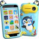 Kids Smart Phone, Educational Kids Toys Phone with 220+ Games, 3.97" Touchscreen, 5MP Camera, Parental Control, Learning Toddler Phone for Boys Ages 3-9