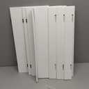 Wood Wire Shelf Covers Wire Rack Covers for Pantry and Closet Removable Shelf Covers for Wire Shelving Cabinet Bathroom Kitchen Shelving Decoration (4, White, 22W x 12D)
