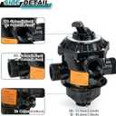 262506 1-1/2-Inch 6-Way Clamp Style Valve Compatible with pentair Multiport Valve,Fit for Tagelus/Sand Dollar/Meteor Pool and Spa Sand Filter (262506)