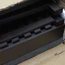 SONGMICS Bamboo Shoe Bench, 3-Tier Shoe Rack Organizer for Entryway, Living Room, Bench Seat Holds Up to 300 lb, 11.9 x 35.4 x 19.2 Inches, Rustic Walnut and Slate Gray ULBS904B32